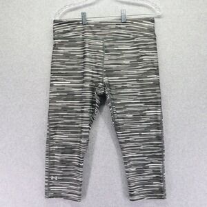 Under Armour Leggings Womens Large HeatGear Compression Active Yoga‎ Pants Gray